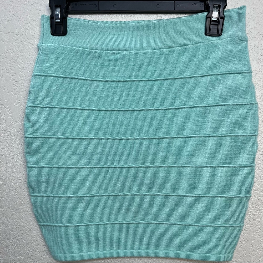 Anthropologie Mini Teal Skirt
